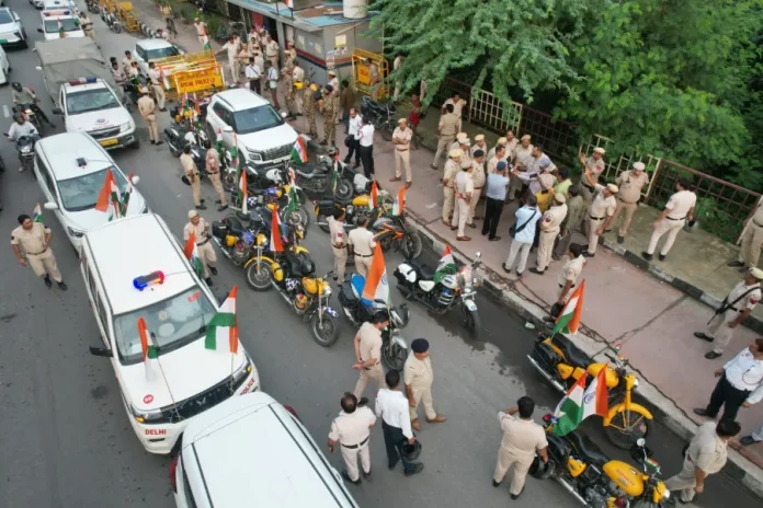 Delhi Police, Har Ghar Tiranga, Independence Day 2026, Delhi Traffic Safety, East Delhi Police